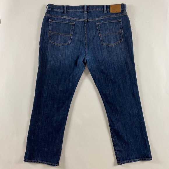 Lucky Brand 181 Relaxed Straight Jeans Mens 46 x 32 Measure 45 x 30 Blue Stretch - Picture 3 of 12
